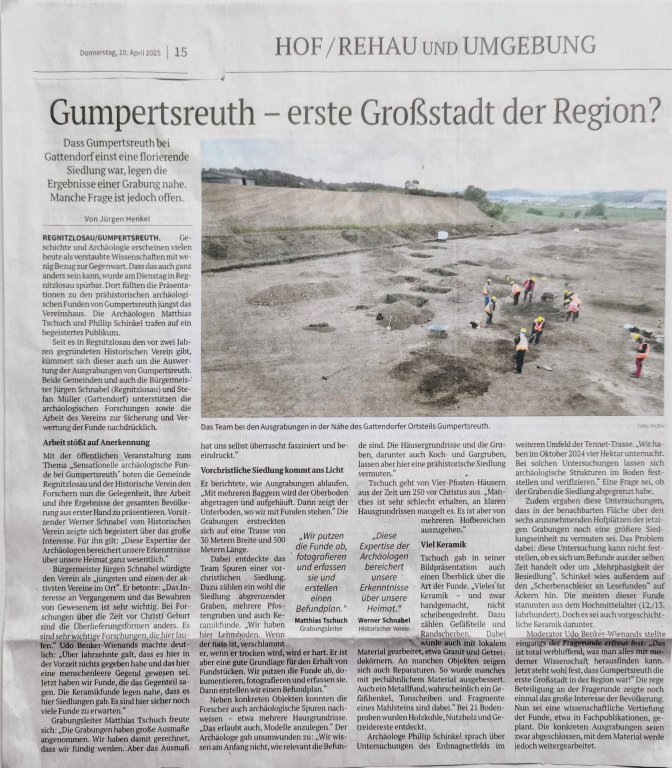 Archäologische Funde in Gumpertsreuth